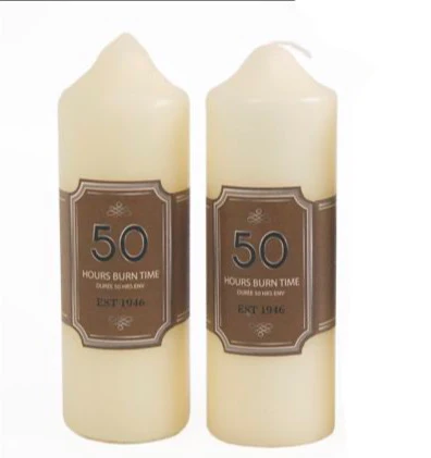 Overdipped Church Pillar Candle - 15cm