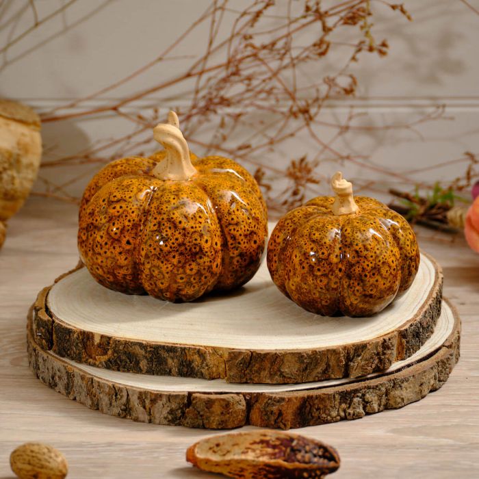 Pumpkin Ornament With Mottled Effect - Image 5