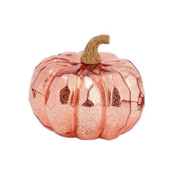 Autumn Glass InLit Golden Pumpkin - 17cm - Image 4
