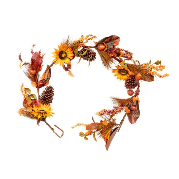 Autumn Golden Sunflower Garland - 180cm - Image 2