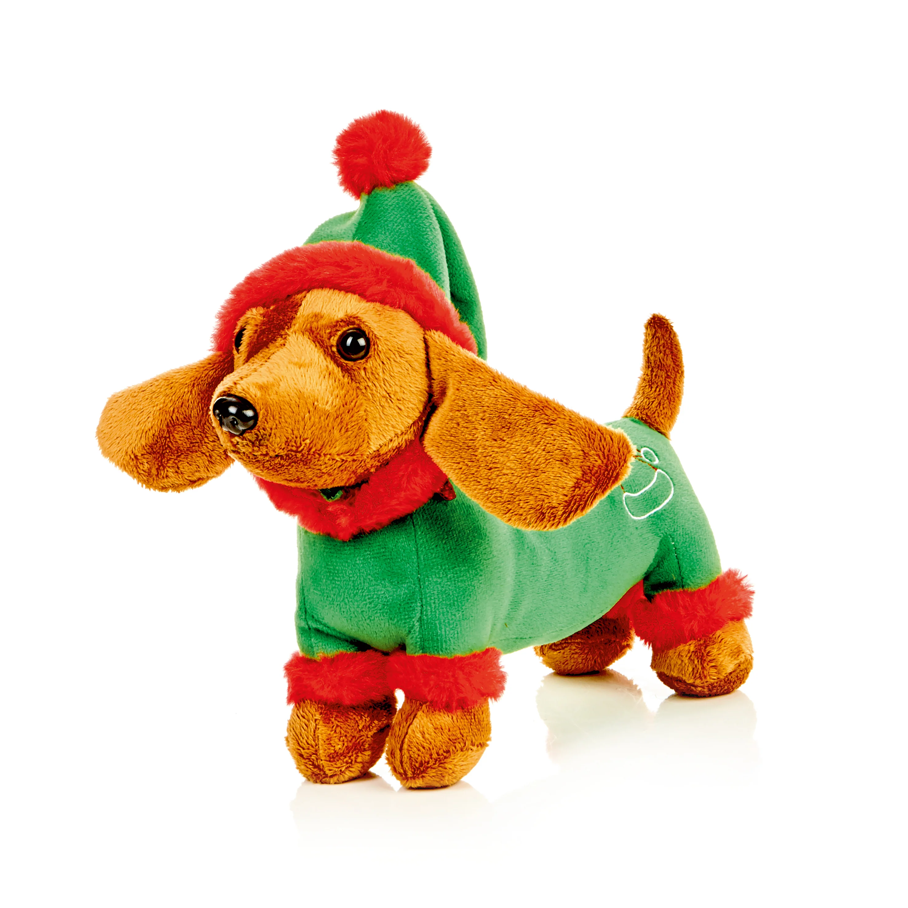 Christmas Elf Sausage Dog Plush - 28cm