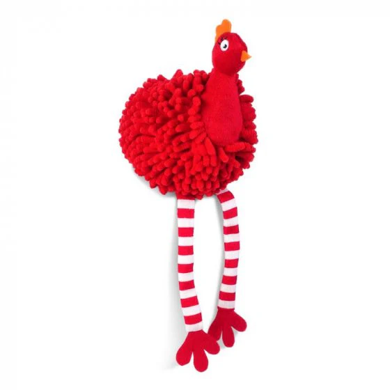 Red Christmas Noodly Partridge Dog Toy - Image 2