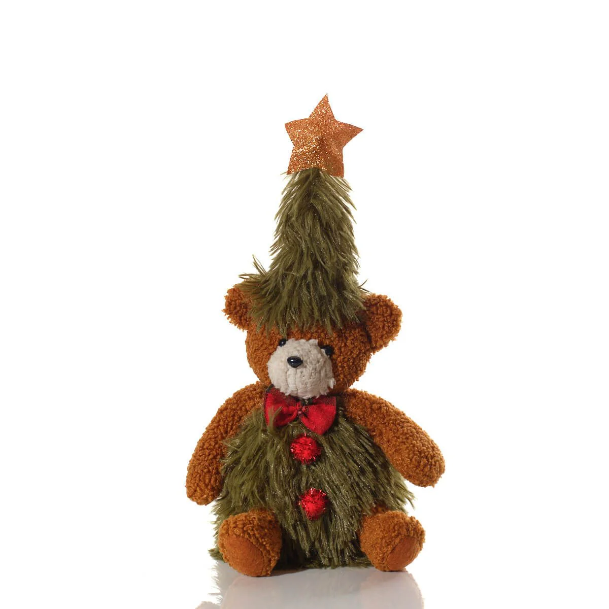 Christmas Tree Sitting Bear With Star - Image 2