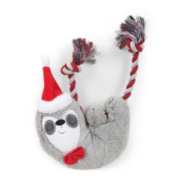 Christmas Sloth on Rope Dog Toy - Image 2