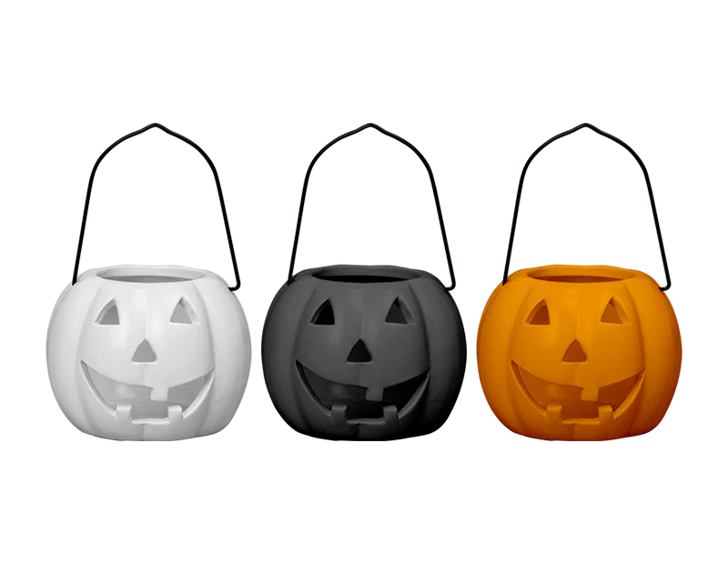 Halloween Pumpkin Tealight Holder with Handle