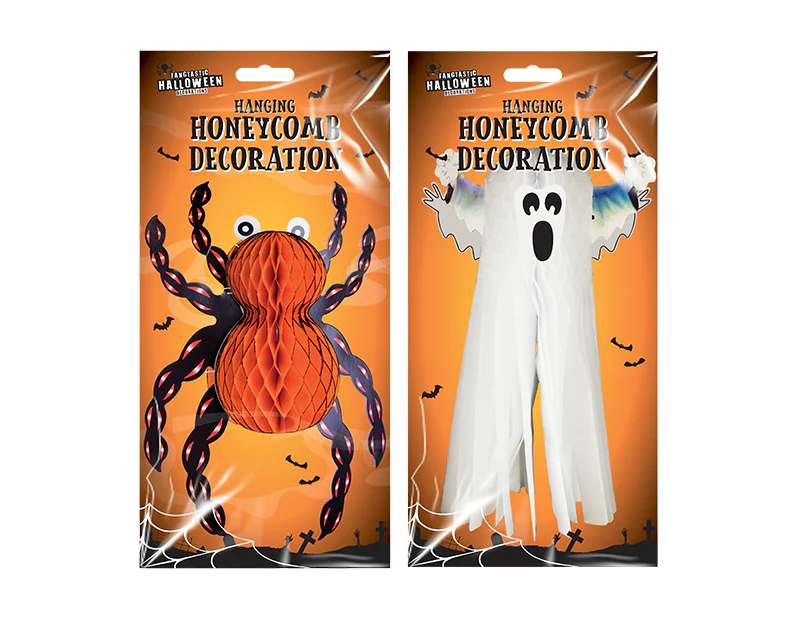 Halloween Honeycomb Decoration - Choice of Spider or Ghost