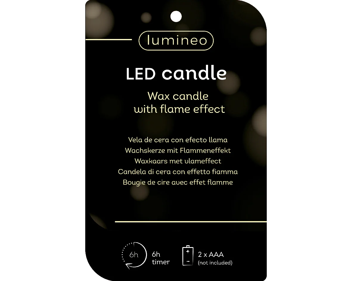 Cream Battery Operated Warm White LED Indoor Vase Candle - 7x15cm - Image 3
