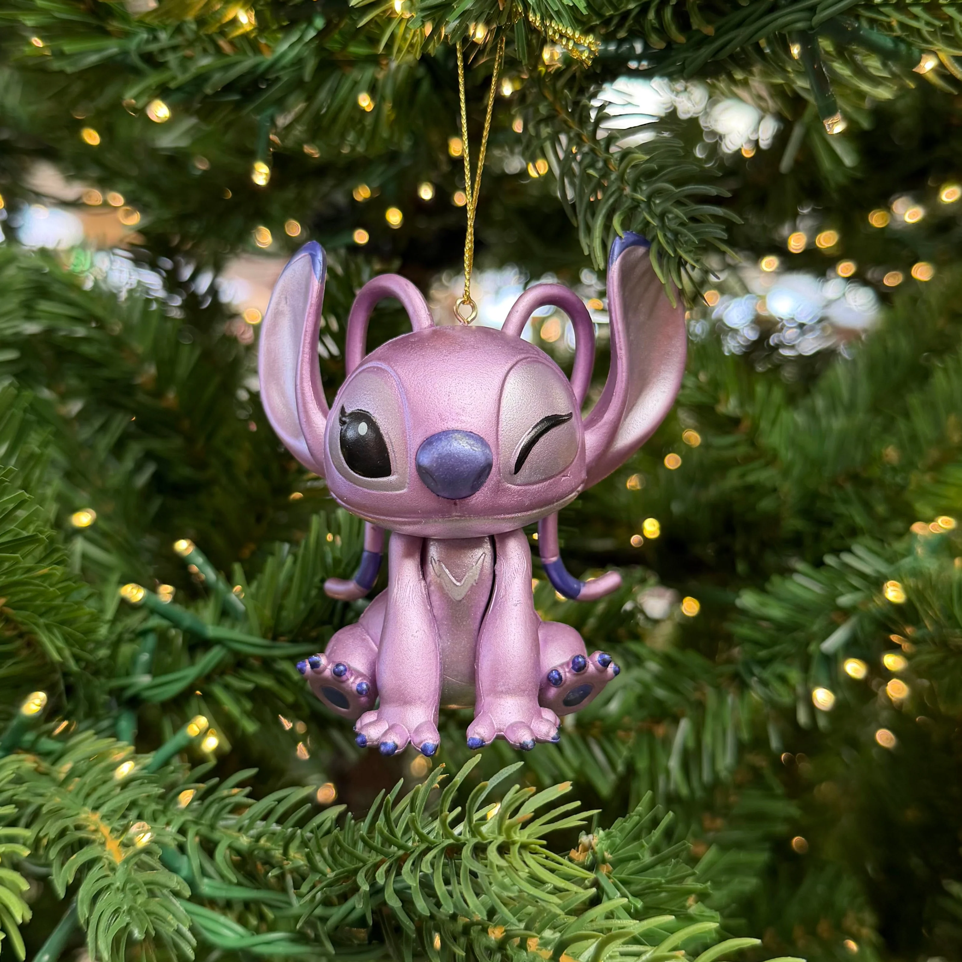 Disney Angel Lilo & Stitch Metallic 3D Character Christmas Bauble