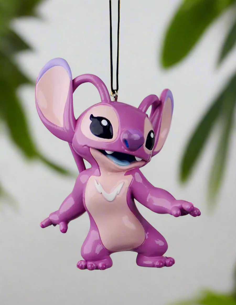 Disney Angel Lilo & Stitch with Santa 3D Character Christmas Bauble - Image 2