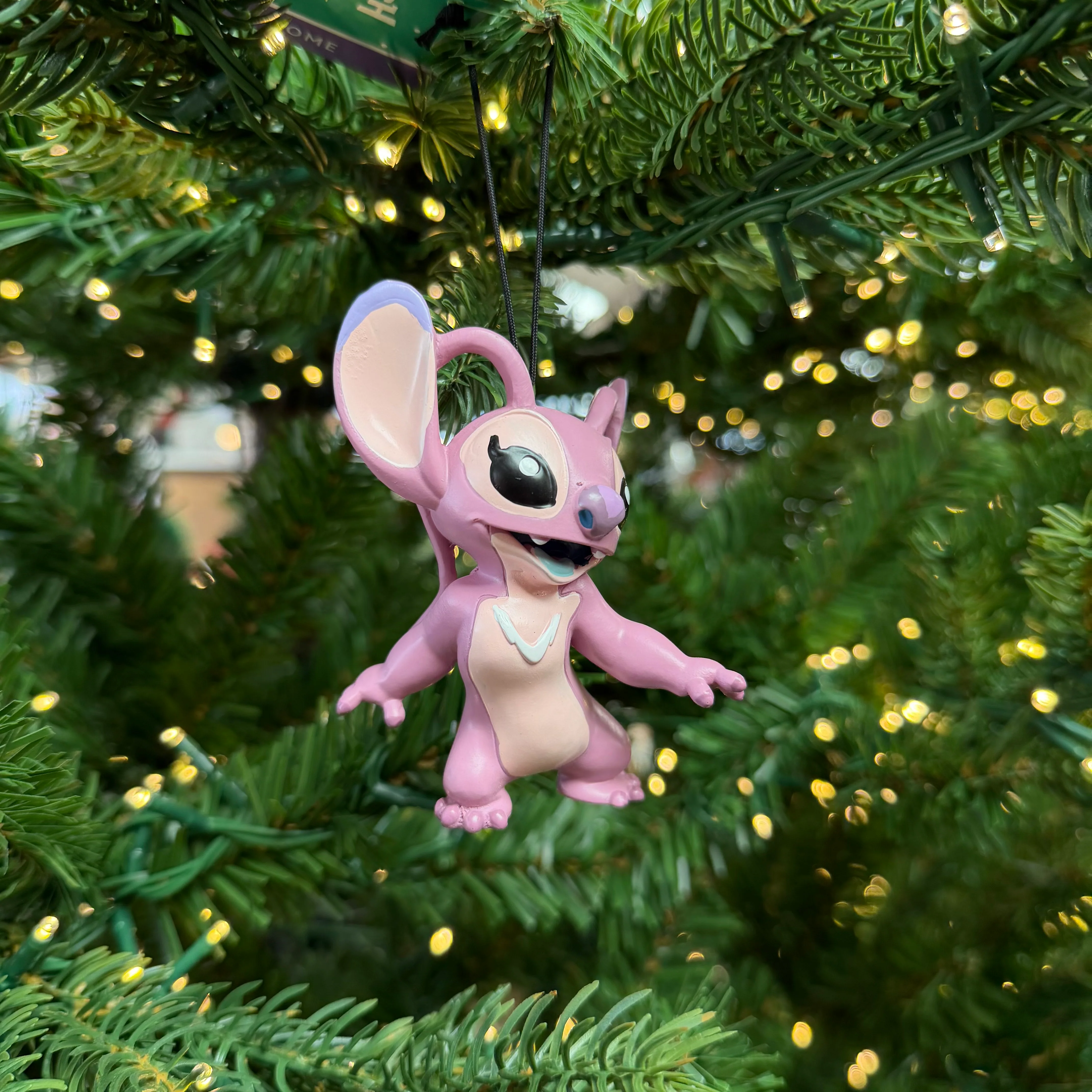 Disney Angel Lilo & Stitch with Santa 3D Character Christmas Bauble - Image 4
