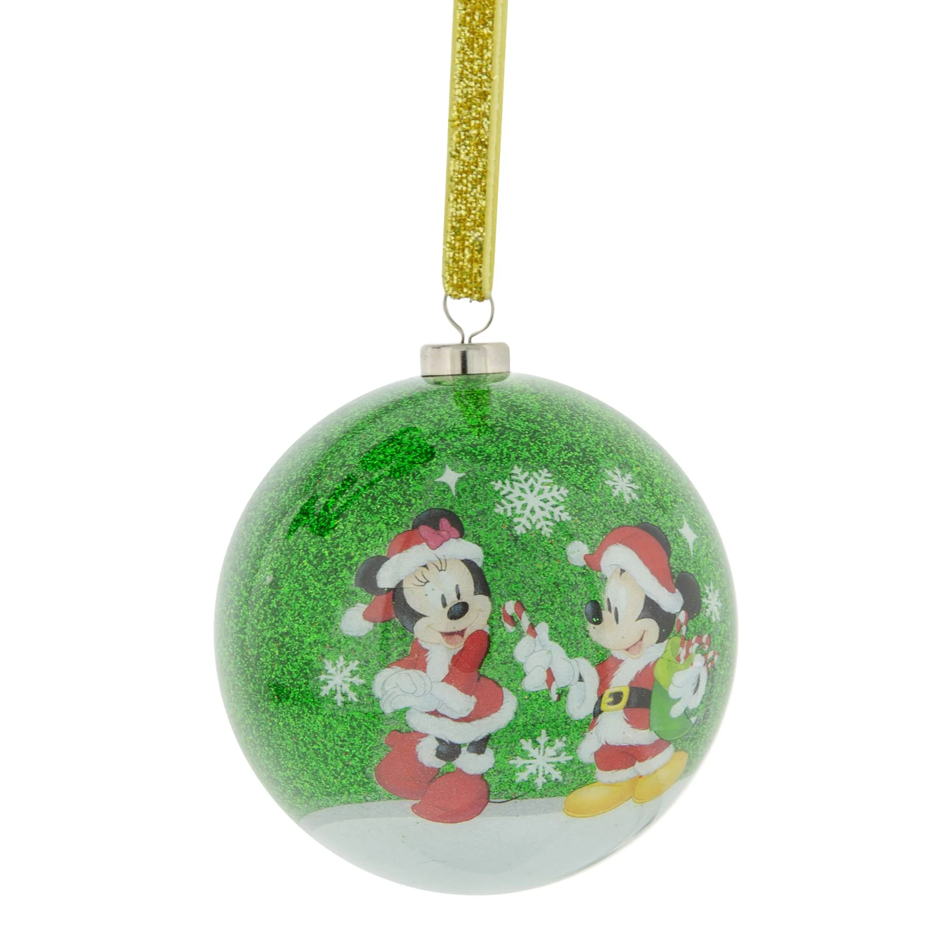 Disney Mickey & Minnie Red & Green Set of 7 Christmas Bauble Decorations - Image 6