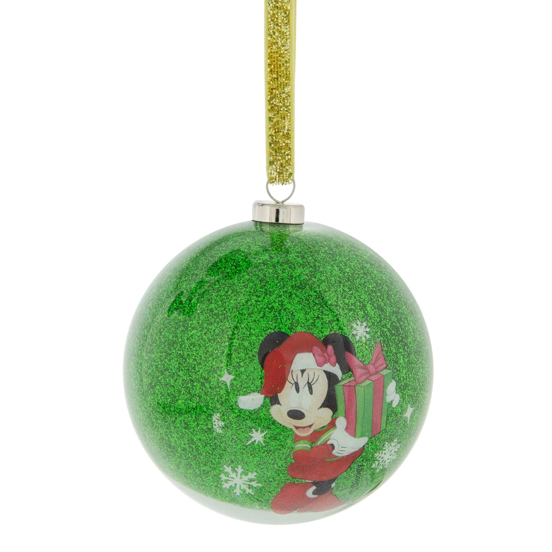 Disney Mickey & Minnie Red & Green Set of 7 Christmas Bauble Decorations - Image 7