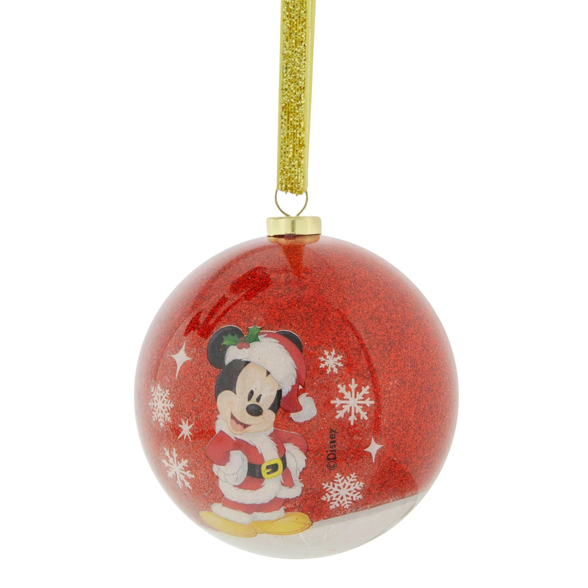 Disney Mickey & Minnie Red & Green Set of 7 Christmas Bauble Decorations - Image 8