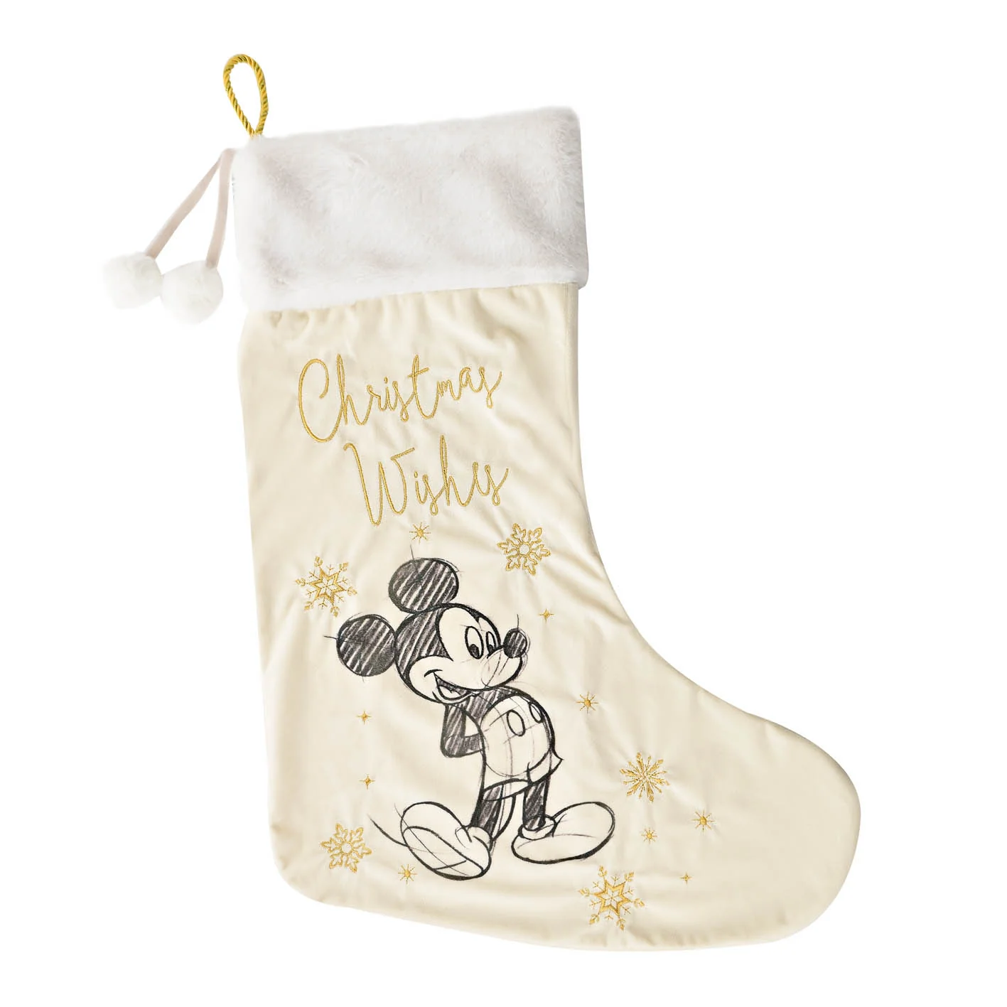 Disney Mickey Mouse Plush Velvet Christmas Stocking