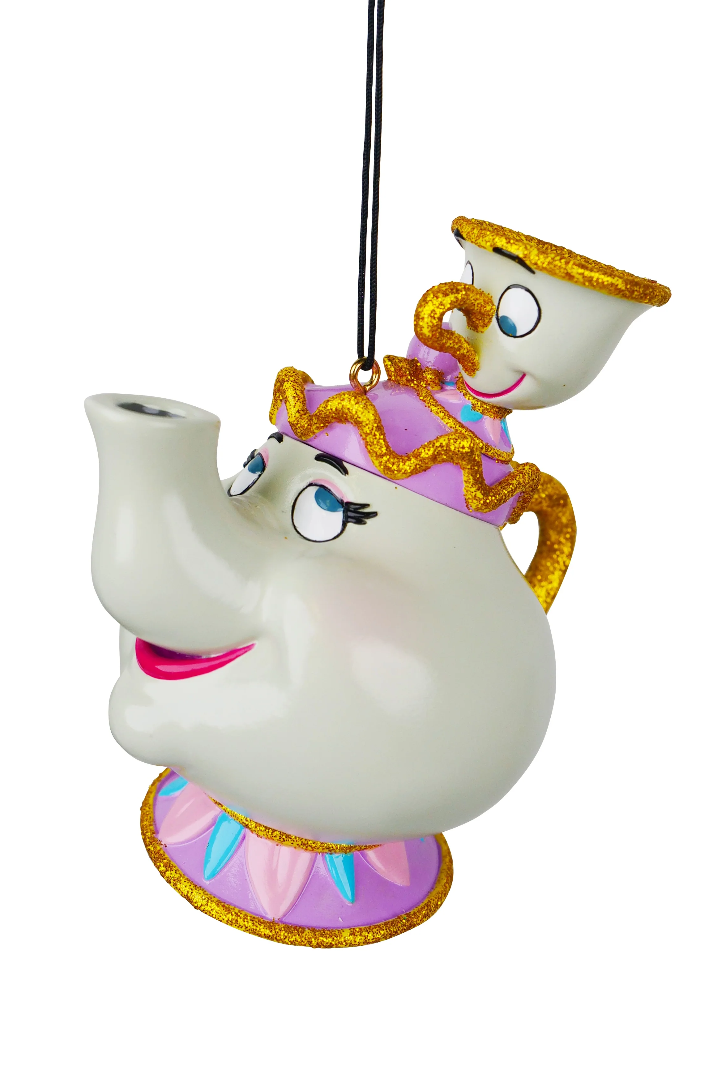 Disney Mrs Potts & Chip 3D Beauty & The Beast Character Christmas Bauble