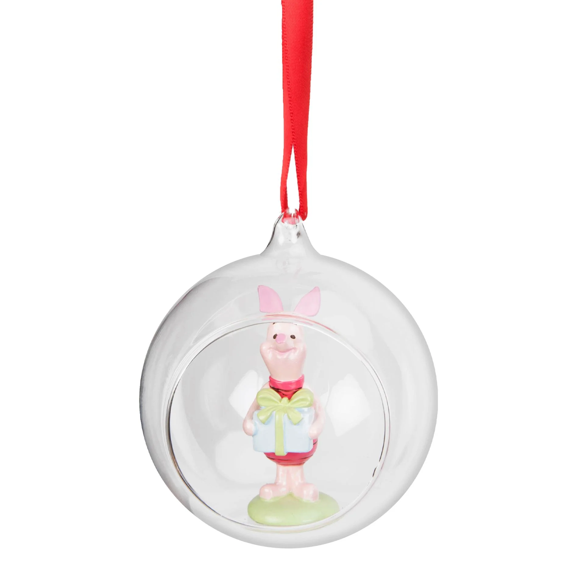 Disney Piglet 3D Glass Ball Christmas Bauble