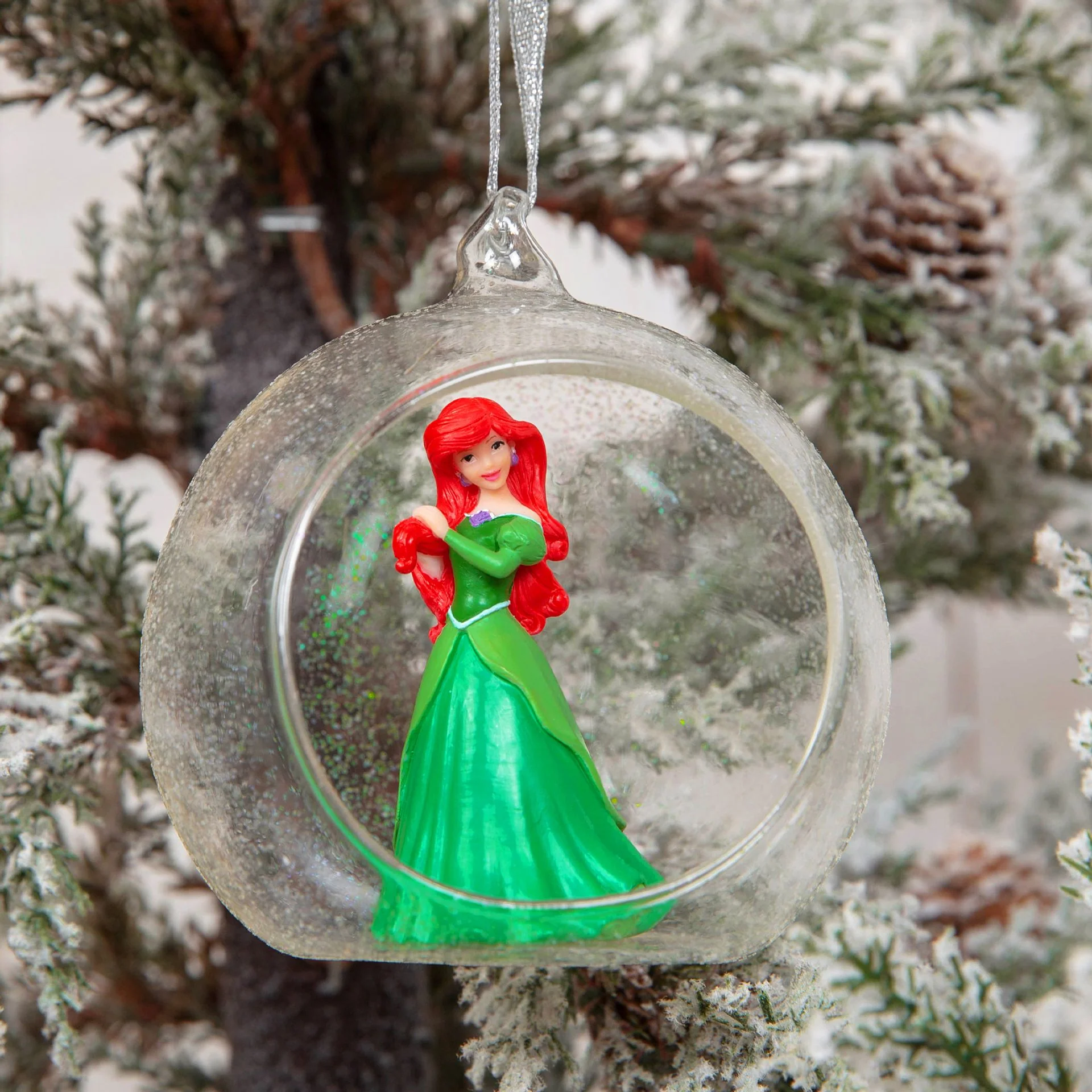 Disney Princess Ariel 3D Glass Ball Christmas Bauble