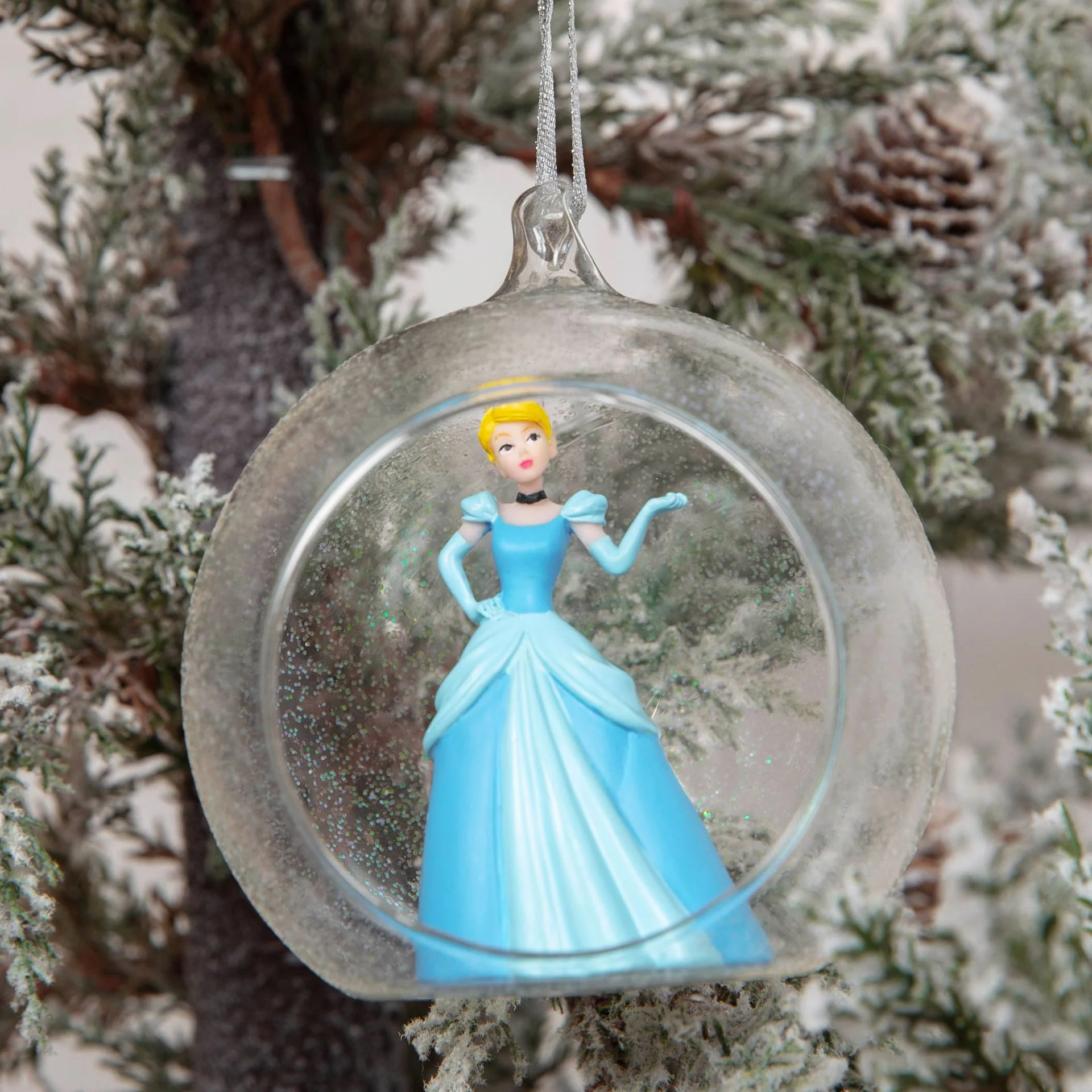Disney Princess Cinderella 3D Glass Ball Christmas Bauble