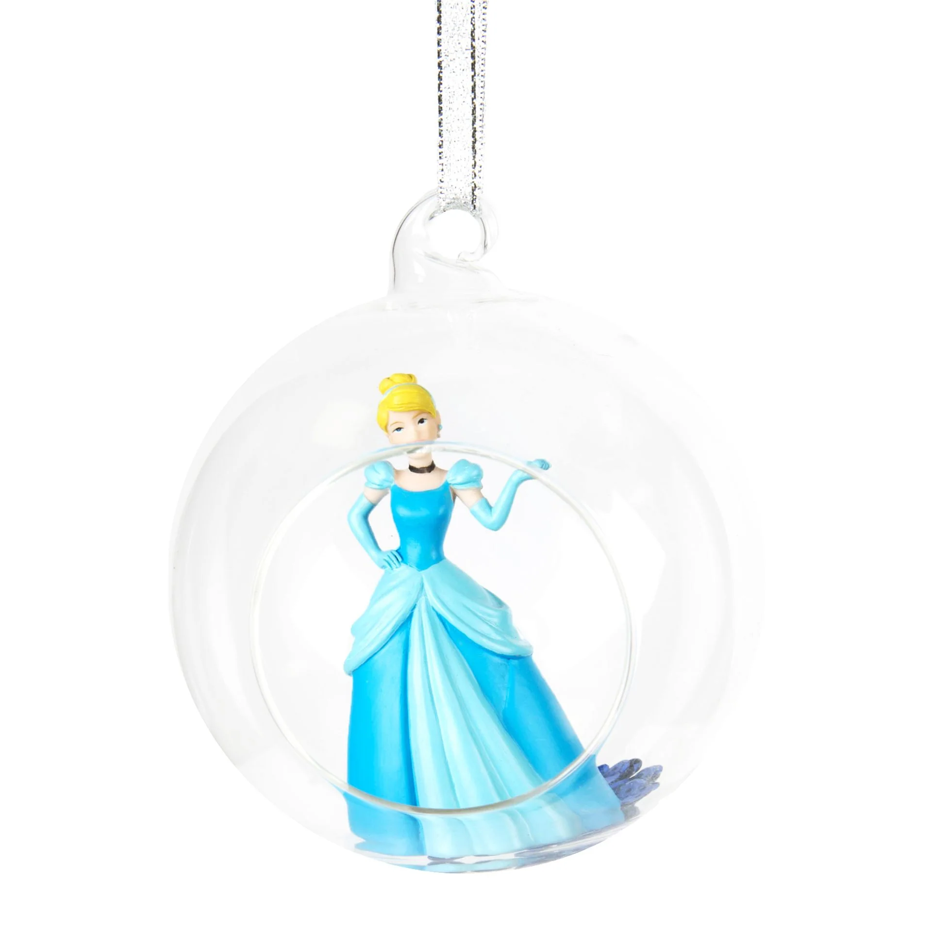 Disney Princess Cinderella 3D Glass Ball Christmas Bauble - Image 2