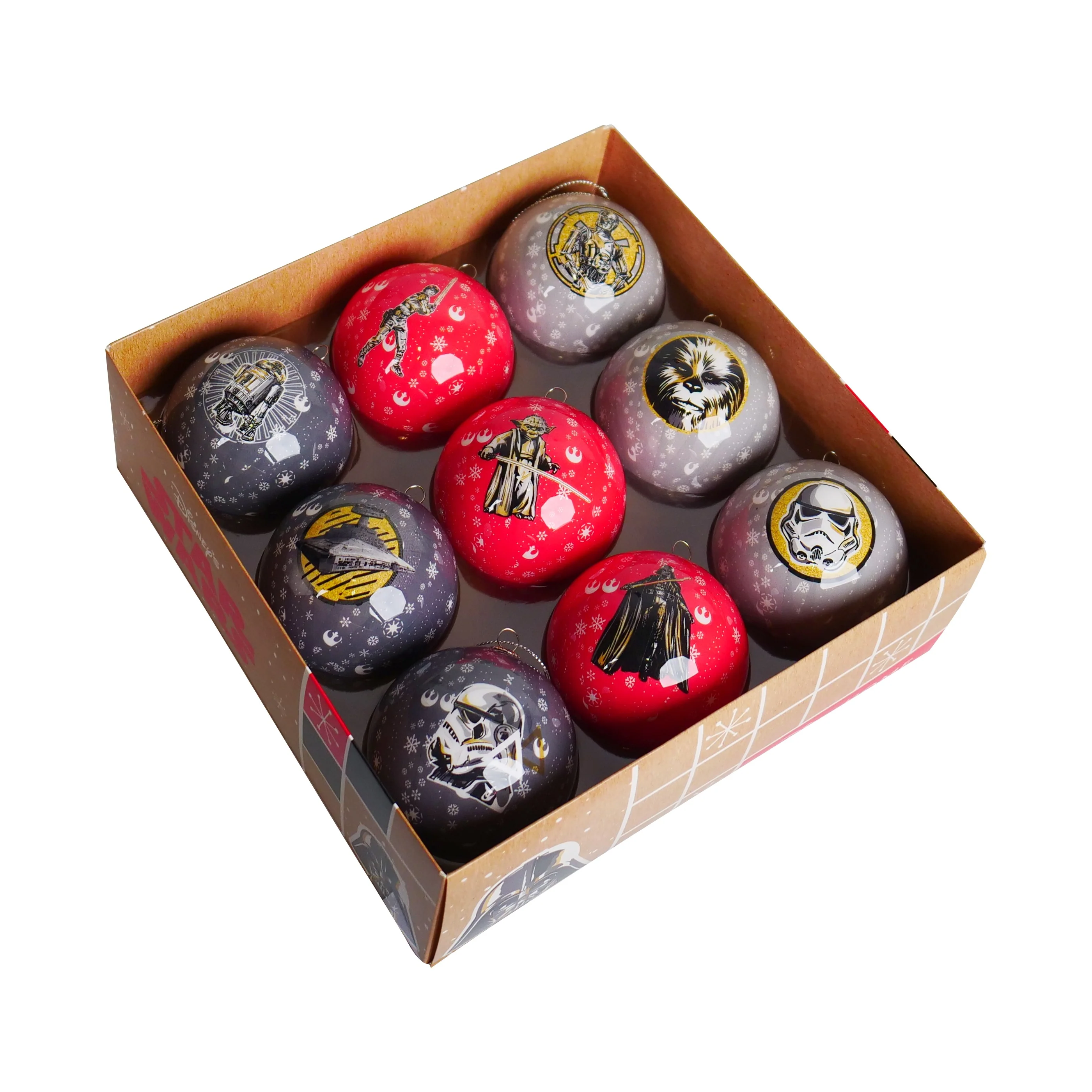 Disney Star Wars Christmas Baubles - Box of 9