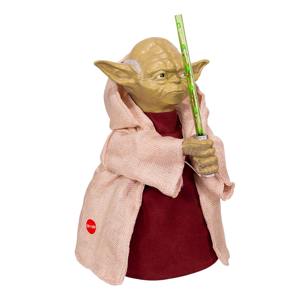 Disney Star Wars Yoda Tree-topper with LED Light Saber