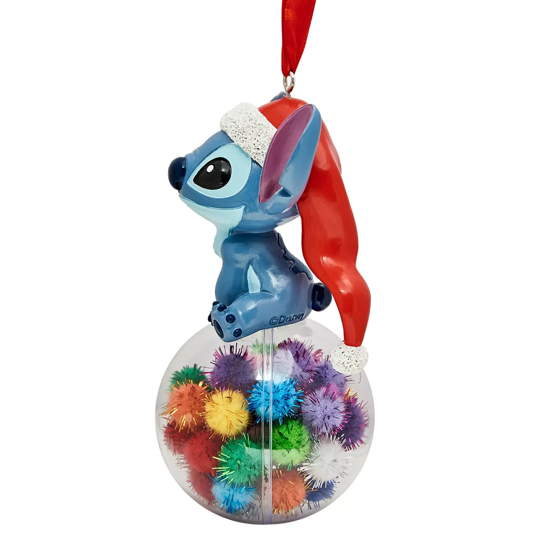 Disney Stitch Lilo & Stitch with Santa Hat on a Christmas Bauble - Image 2