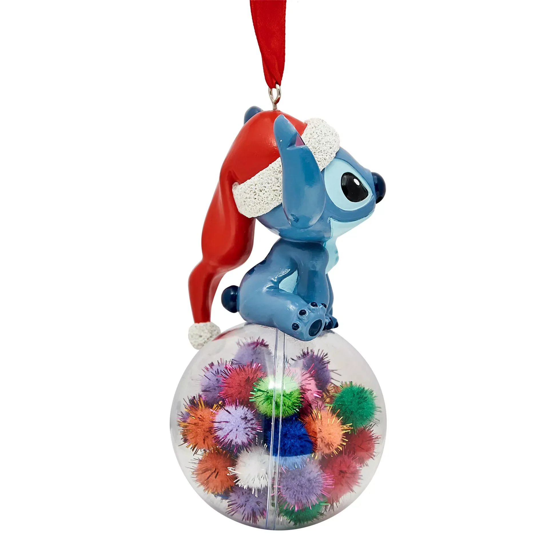 Disney Stitch Lilo & Stitch with Santa Hat on a Christmas Bauble - Image 4