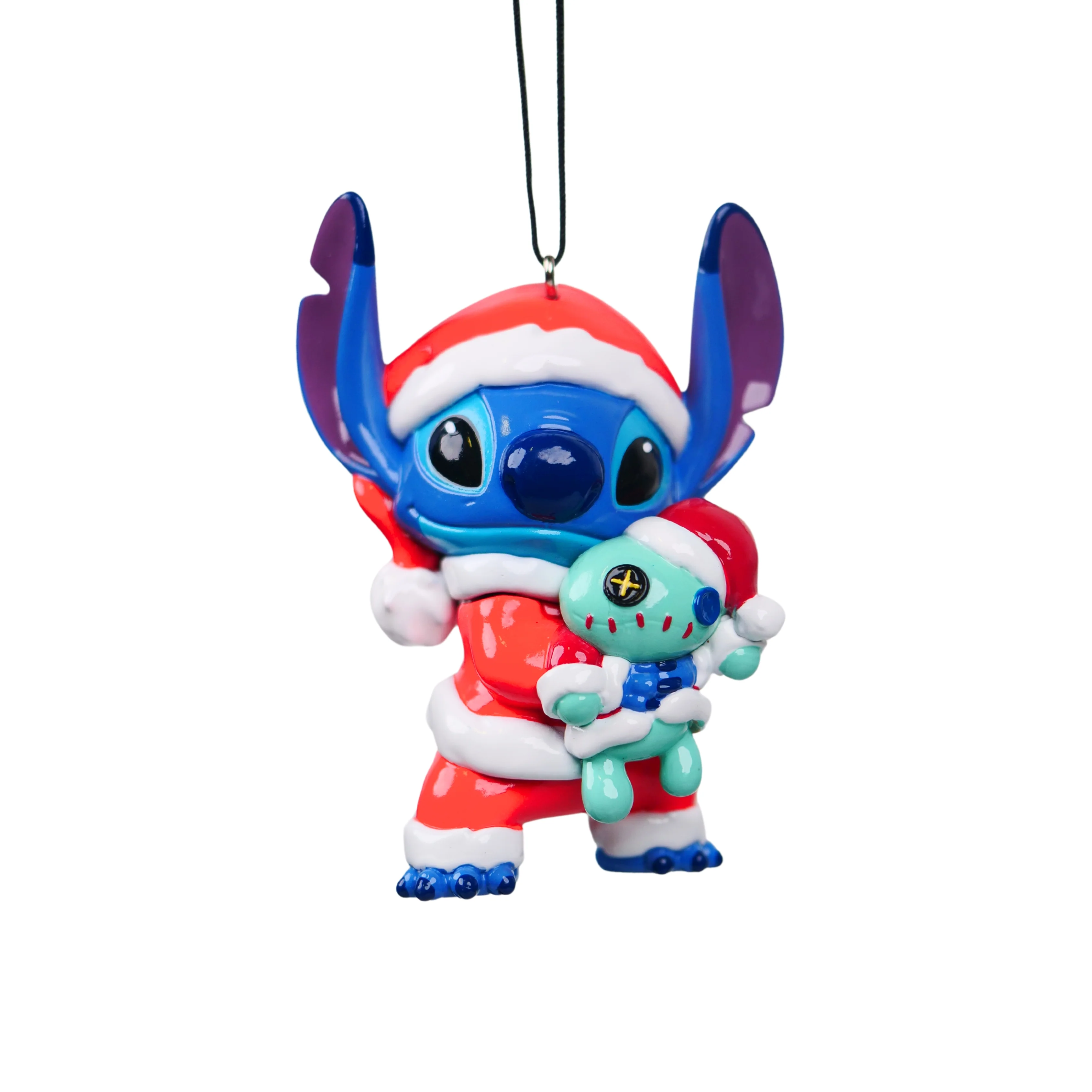 Disney Stitch Lilo & Stitch with Scrump in Santa Costume 3D Character Christmas Bauble