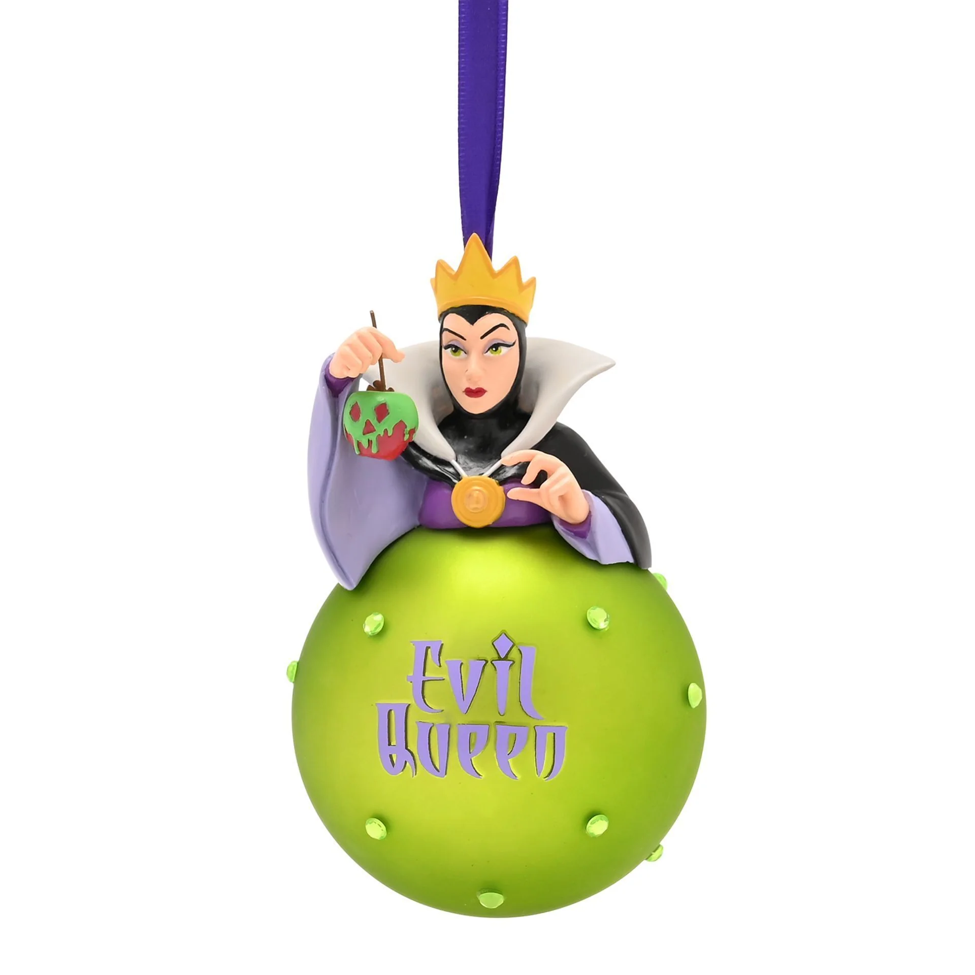 Disney Villain's 3D Evil Queen on Glass Christmas Bauble Decoration
