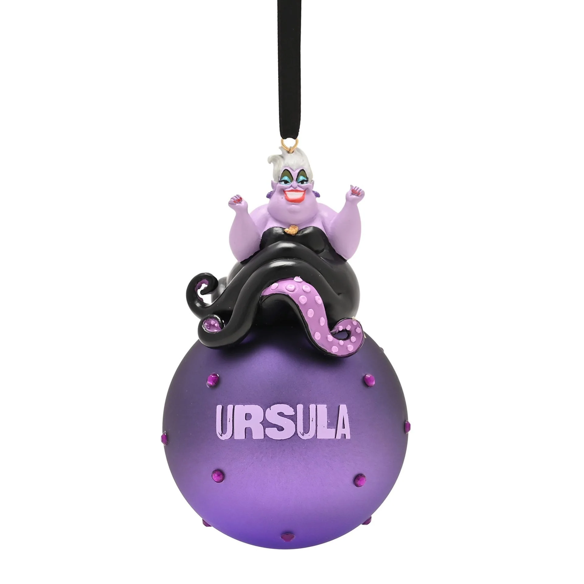 Disney Villain's 3D Ursula on Glass Christmas Bauble Decoration