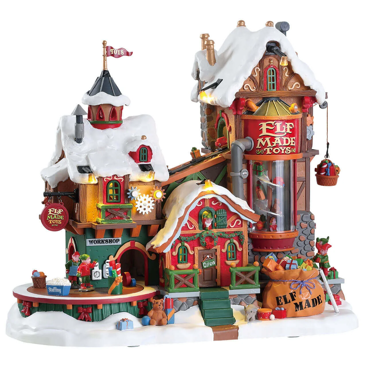 Lemax Elf Made Toy Factory - with Lights, Sound & Motion