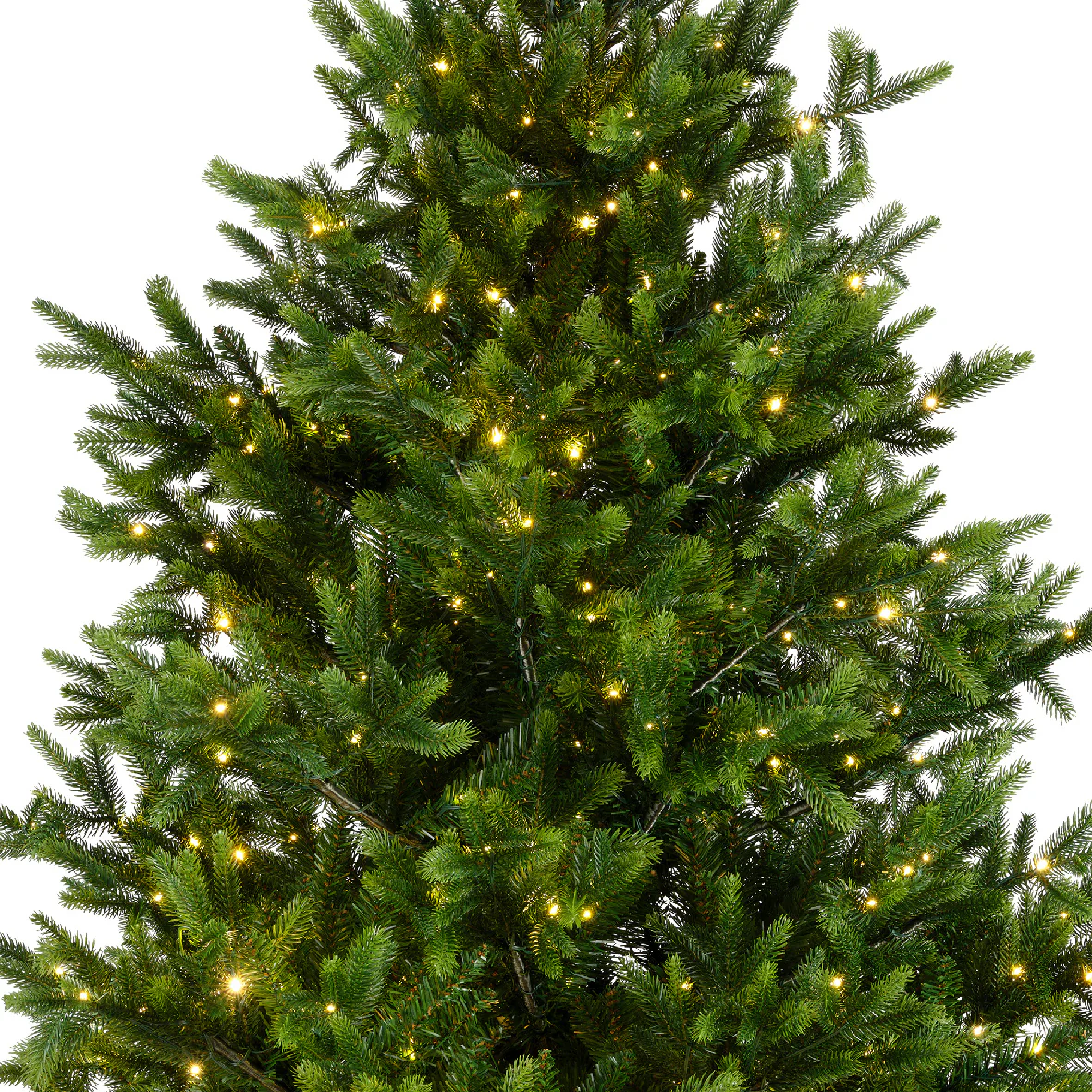 Everlands 7ft Nordmann Fir Pre-Lit with 900 Warm White Micro LEDs Artificial Christmas Tree - Image 5