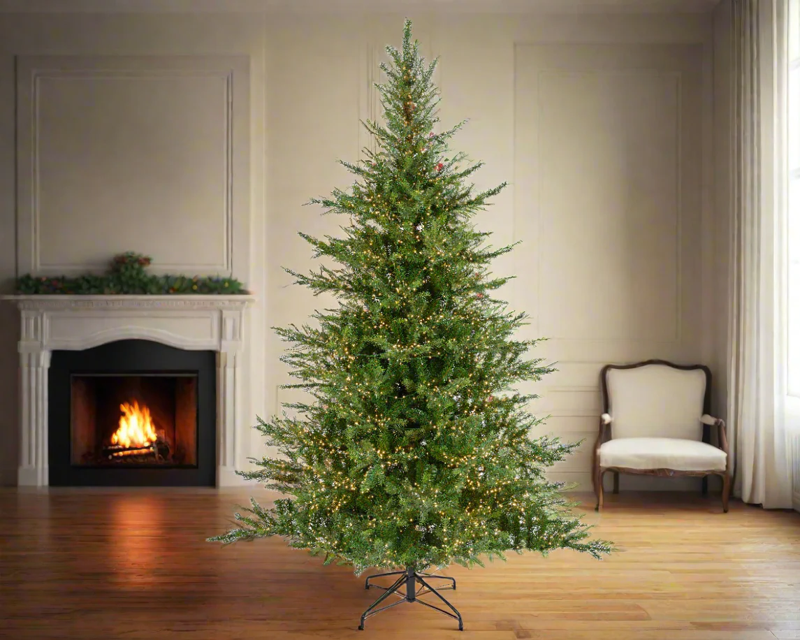 Everlands 8ft Grandis Fir Pre-Lit with 5200 Warm White Compact Cluster Light Artificial Christmas Tree - Image 6