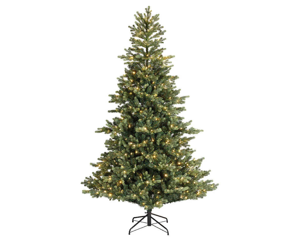 Everlands Geneva Fir Pre-Lit LED Artificial Tree with Warm White & Multi-Coloured Lights - Colour Switcher - Image 3