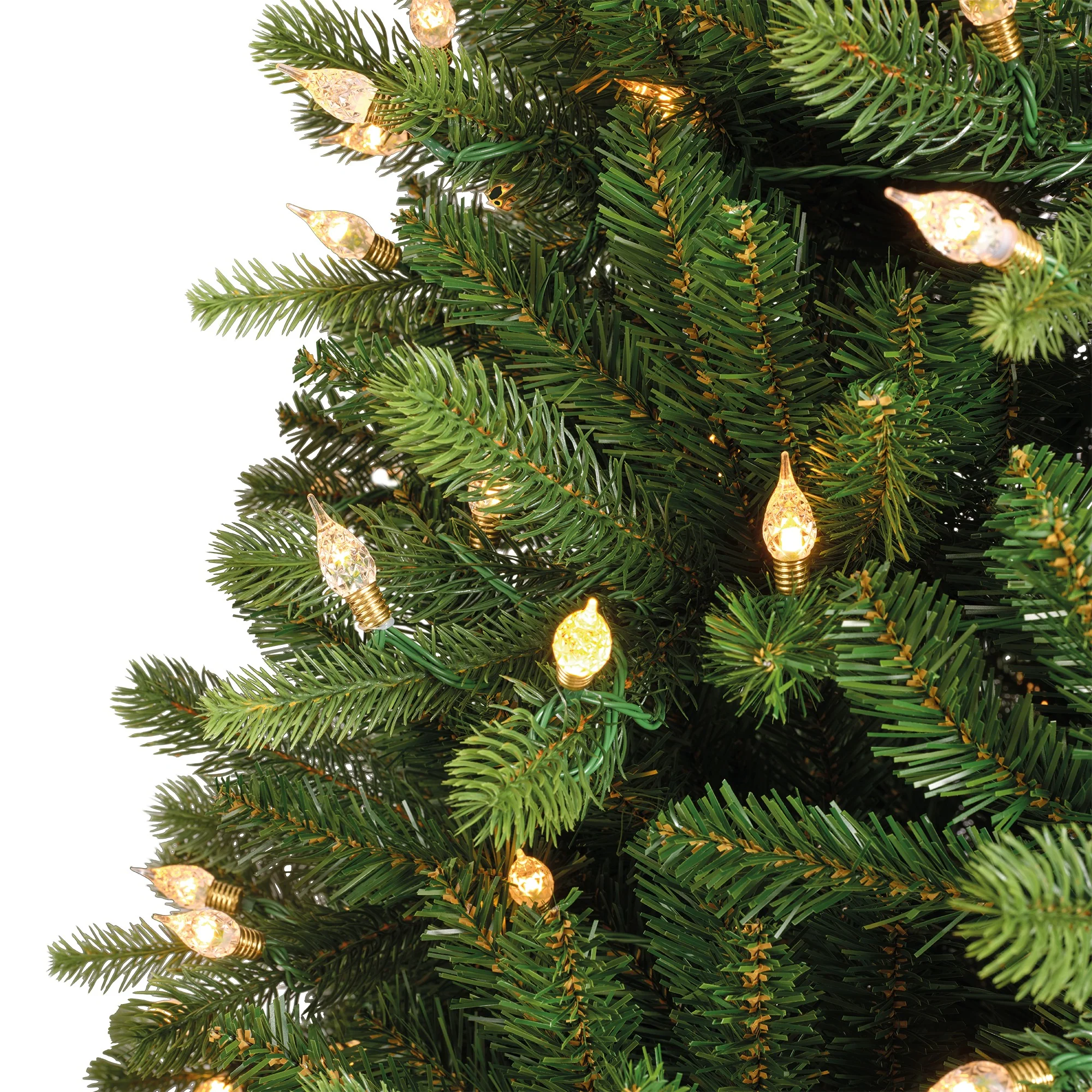 Everlands Pre-Lit Bromont Fir Artificial Christmas Tree with Large Vintage Duo Bulb Lights - Image 2