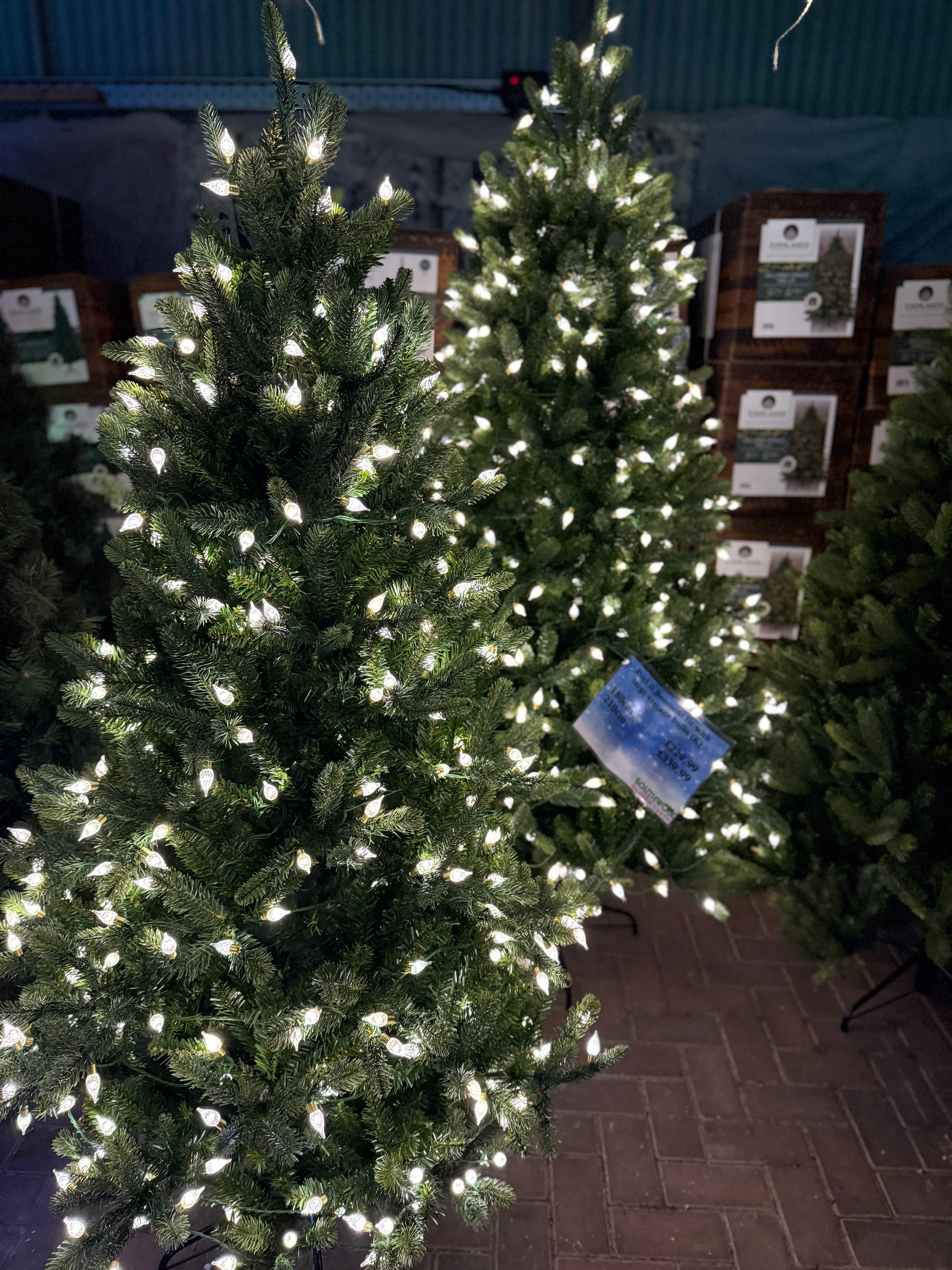 Everlands Pre-Lit Bromont Fir Artificial Christmas Tree with Large Vintage Duo Bulb Lights - Image 3