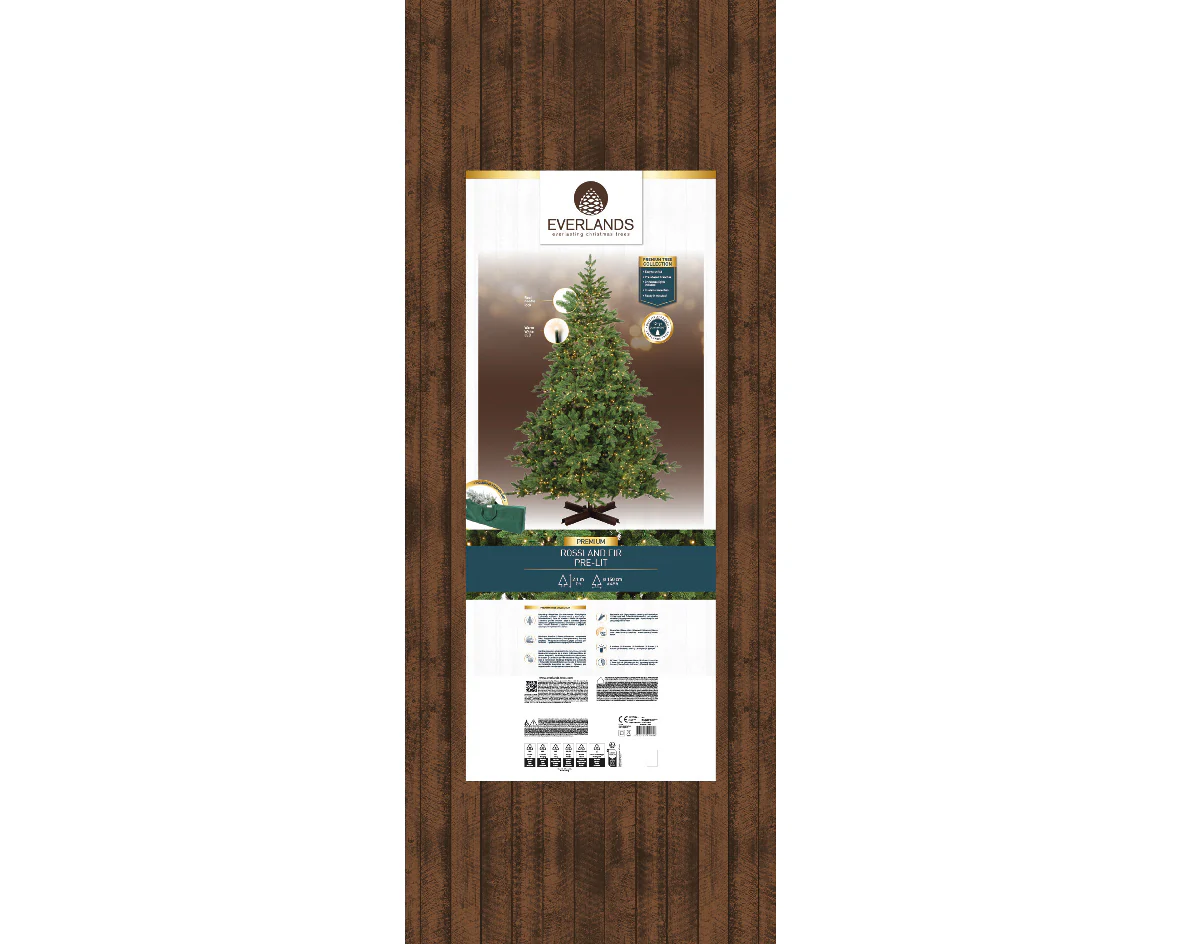 Everlands Premium Rossland Fir Pre-Lit Artificial Christmas Tree 7ft 210cm with 2500 LED Lights - Image 3
