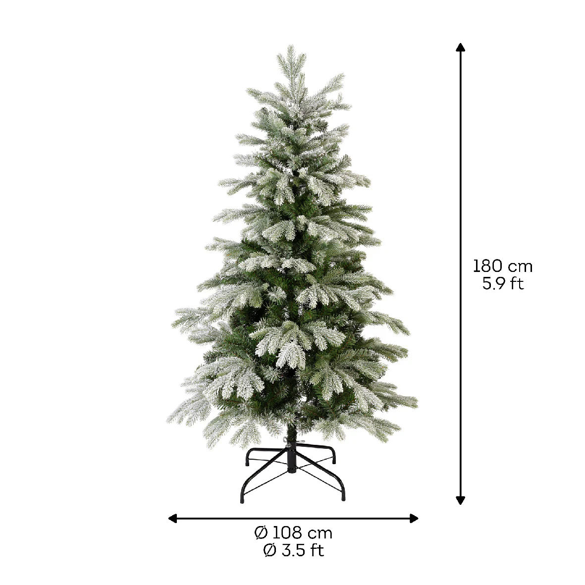 Everlands Sunndal Fir Frosted Artificial Christmas Tree - Image 7