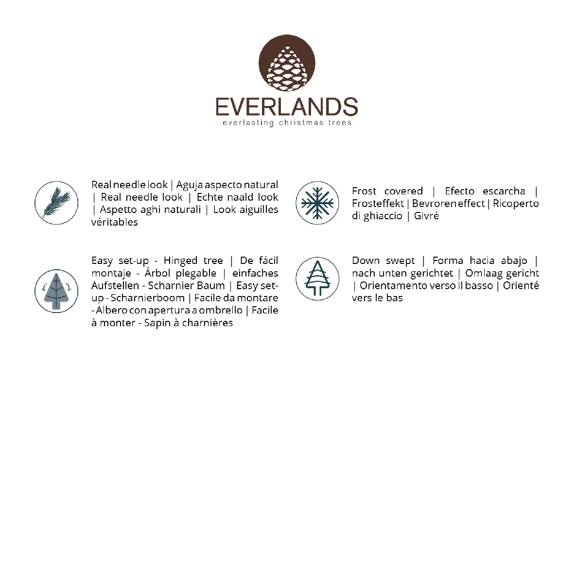 Everlands Sunndal Fir Frosted Artificial Christmas Tree - Image 8