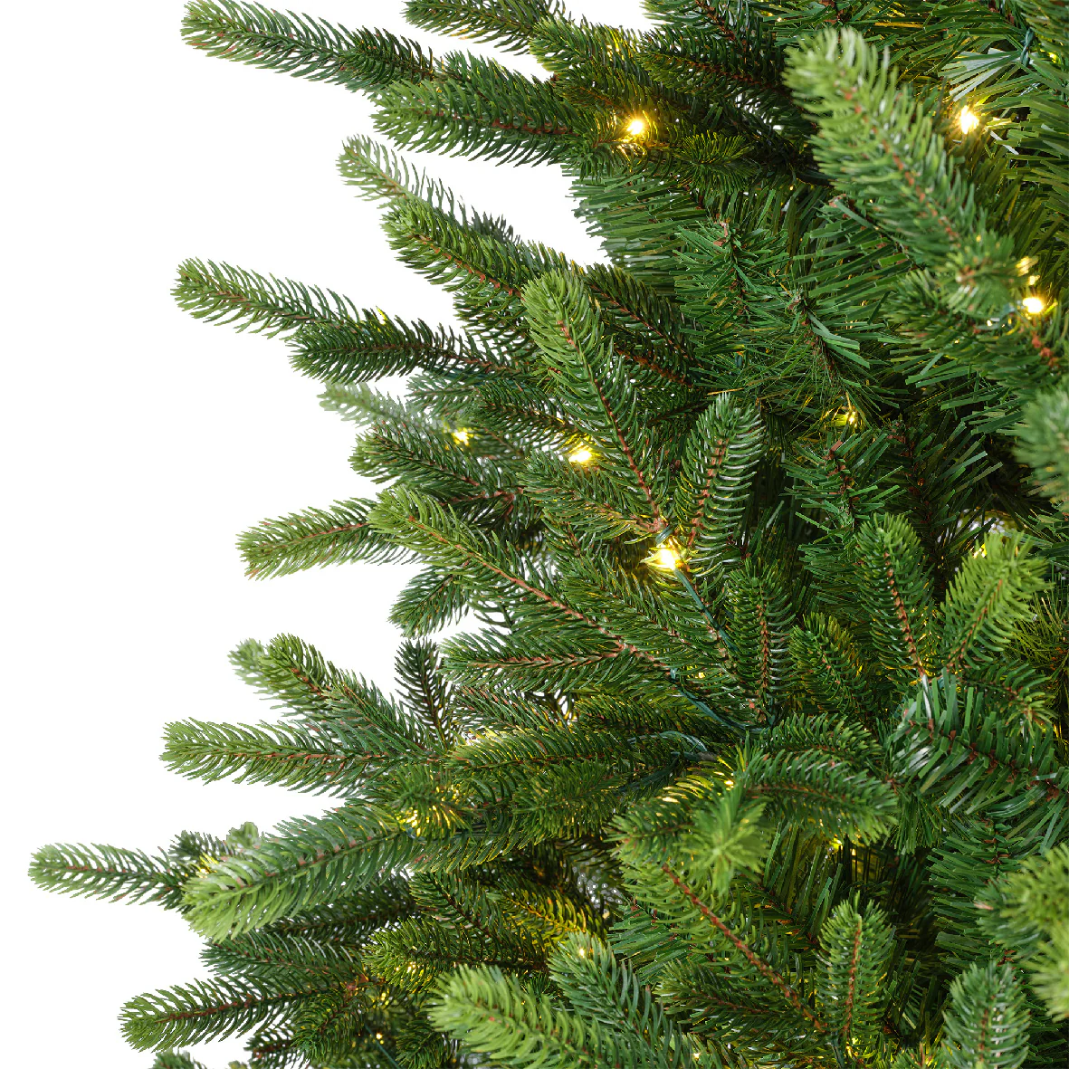 Everlands Premium Sunpeaks Fir Pre-Lit Micro LED Artificial Christmas Tree 210cm 7ft with 900 Warm White Lights - Image 3