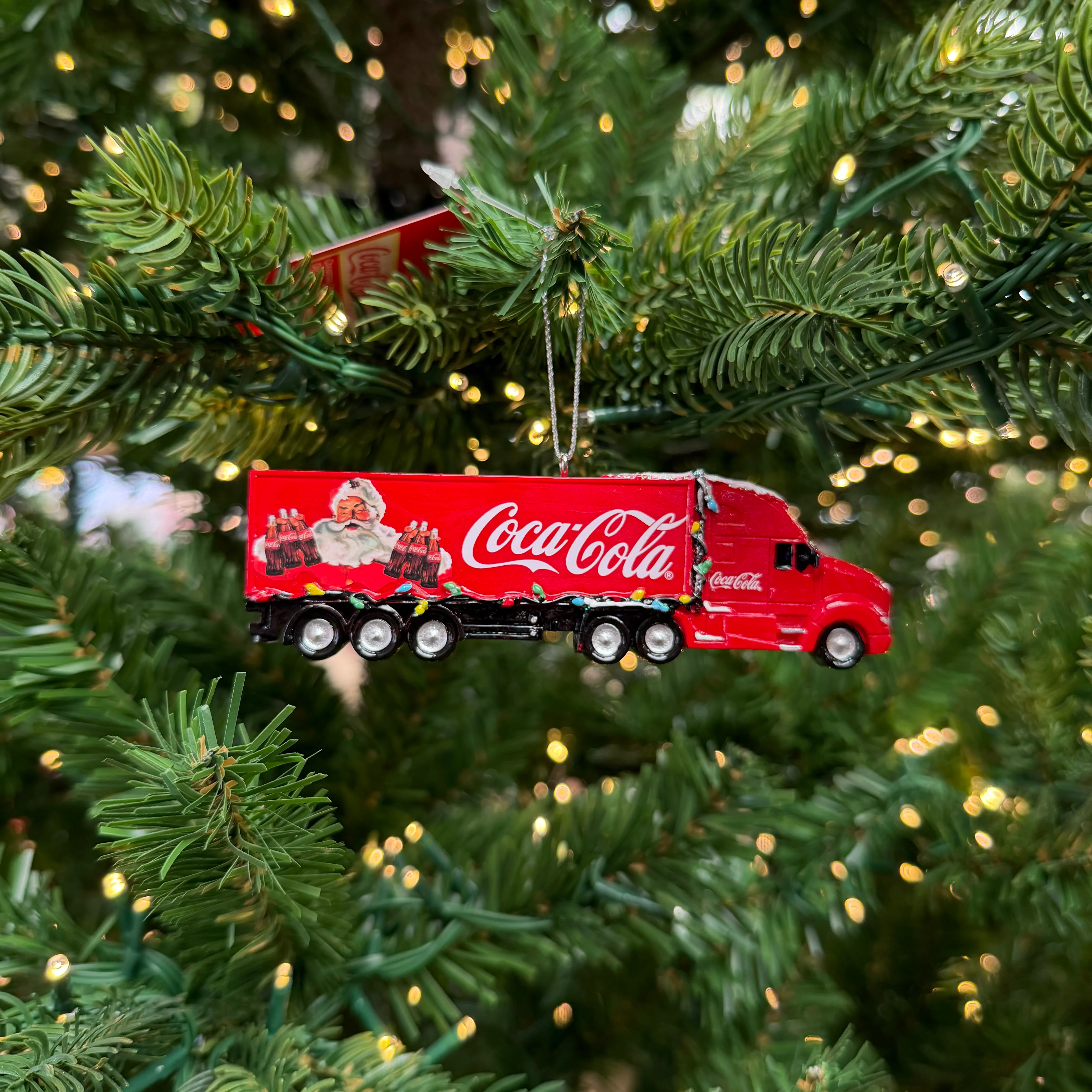 Flat-Back Coca-Cola Classic Truck Lorry Christmas Bauble - Image 2