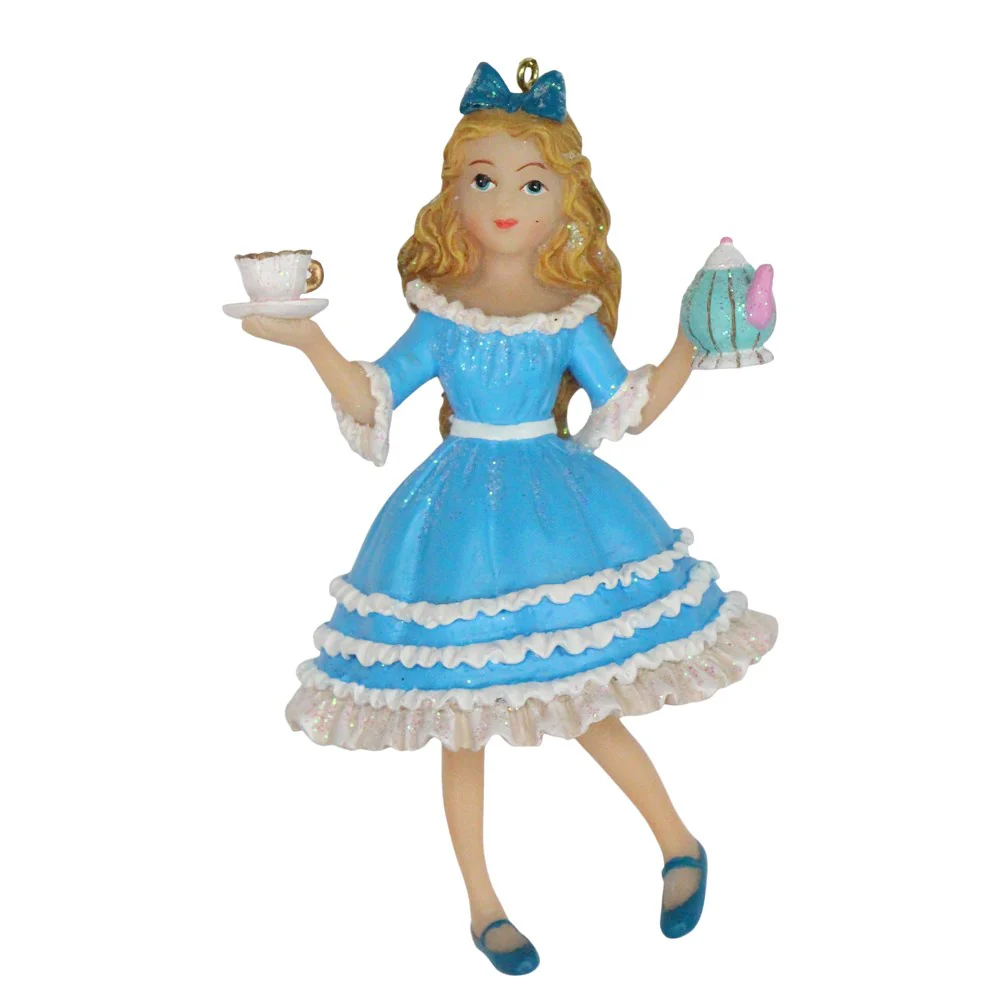 Gisela Graham - Alice in Wonderland Resin Christmas Tree Decoration / Bauble
