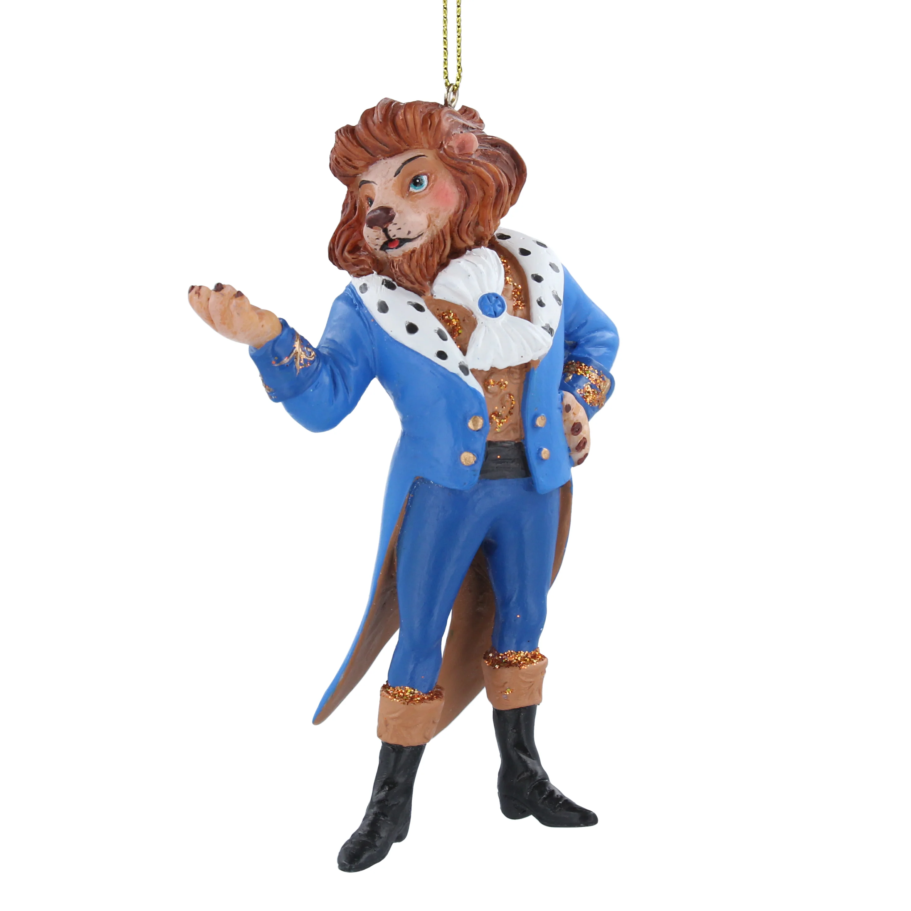 Gisela Graham - Beast Resin Hanging Christmas Tree Decoration / Bauble