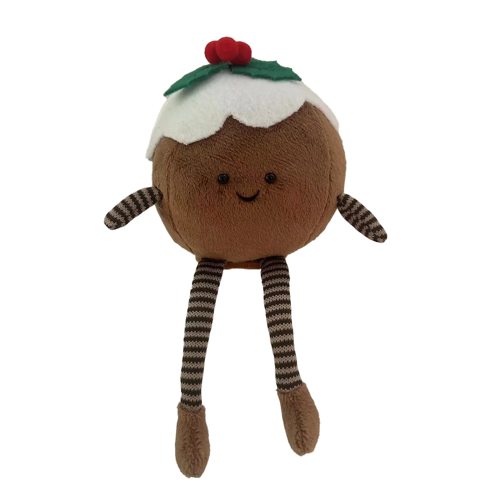 Gisela Graham Fabric Christmas Pudding Man Shelf Sitter Ornament