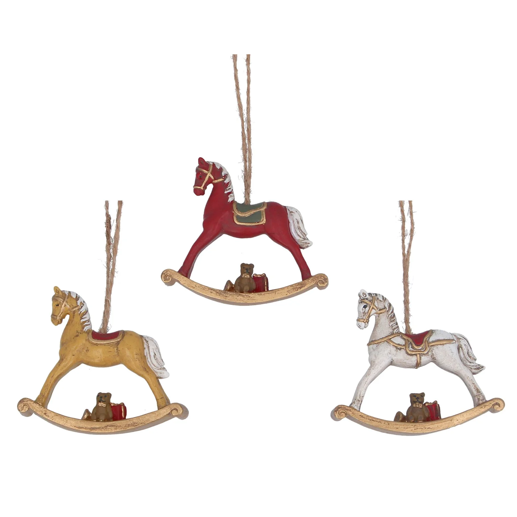 Gisela Graham - Resin Rocking Horse Hanging Decoration