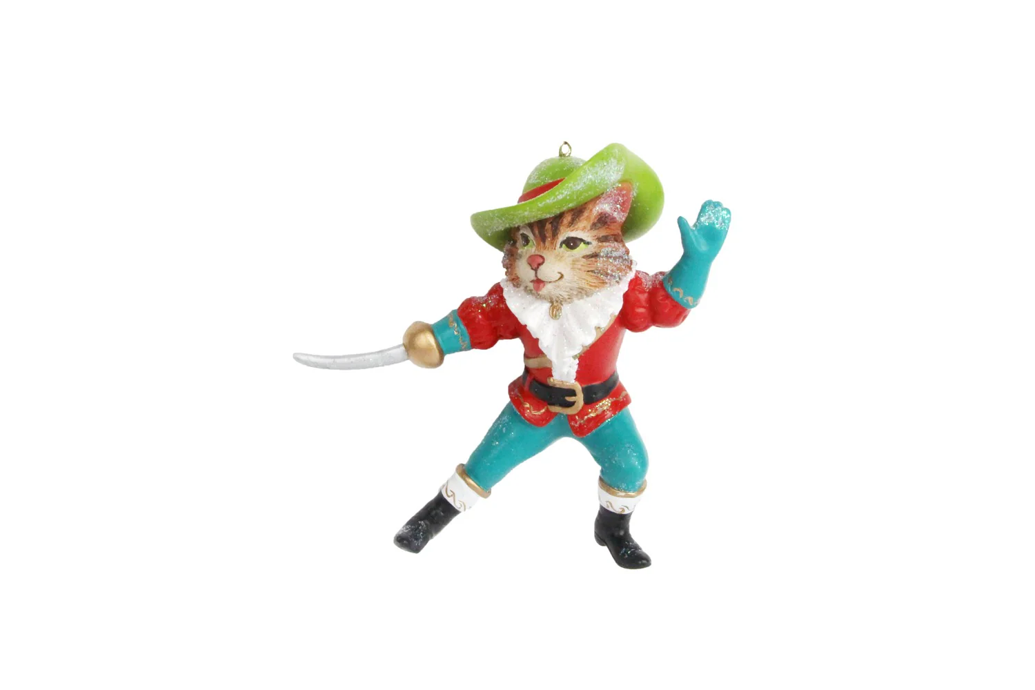 Gisela Graham - Shrek Themed Resin Puss in Boots Christmas Tree Decoration / Bauble