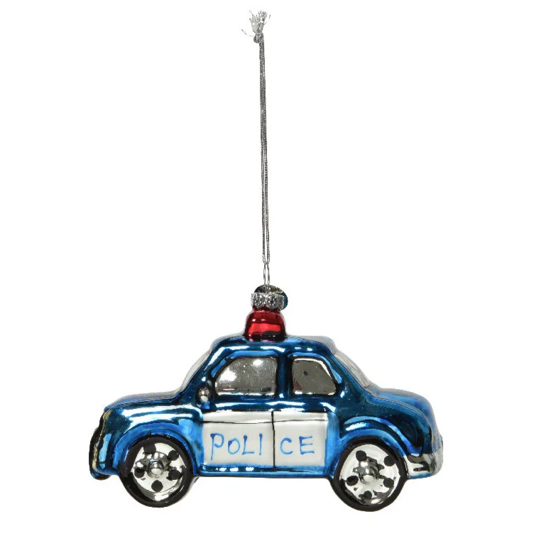 Glass Emergency Service Vehicle Christmas Bauble - Image 4