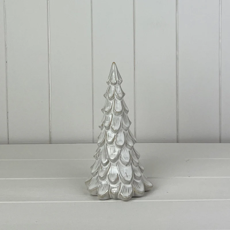 Glazed Ceramic Tree Ornament with Textured Detail - 20cm