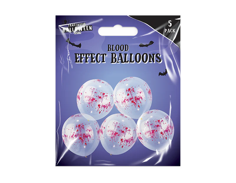 Halloween 12" Blood Effect Balloons Pack of 5