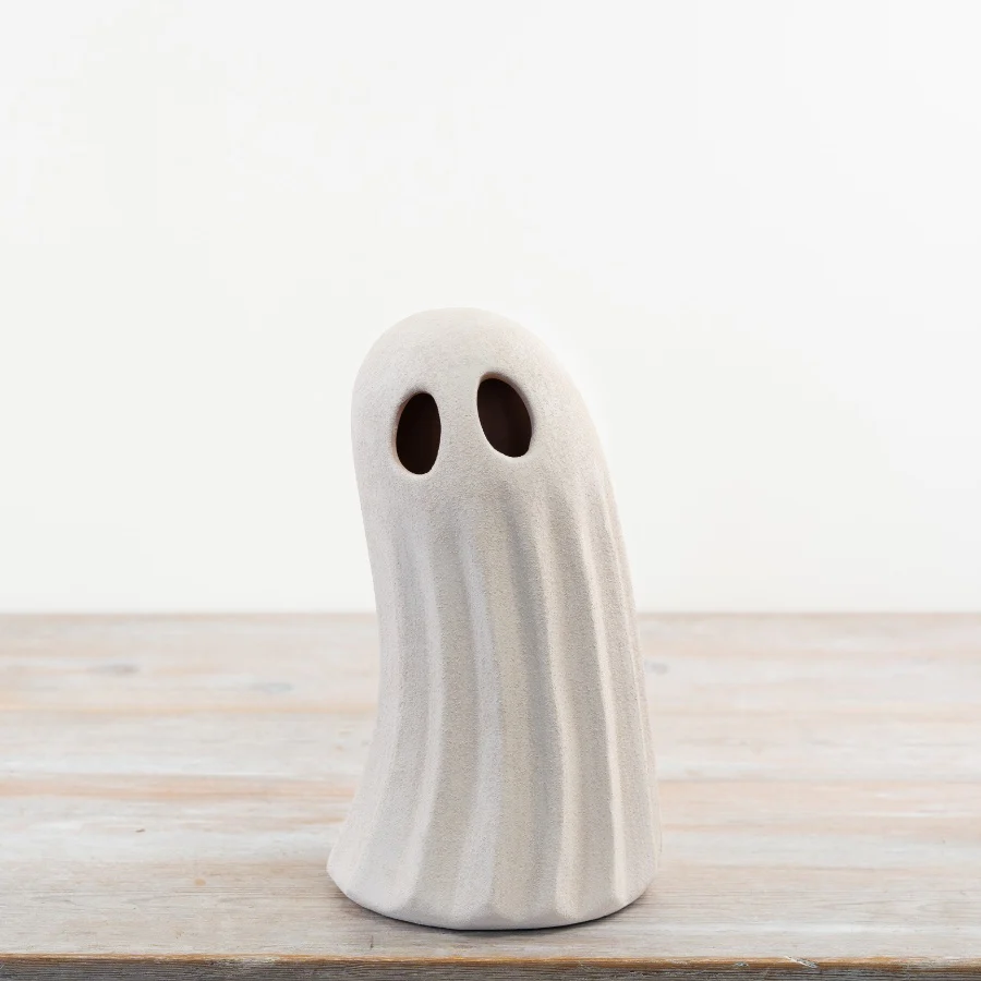 Halloween Pottery White Ghost Figurine, 26.5cm